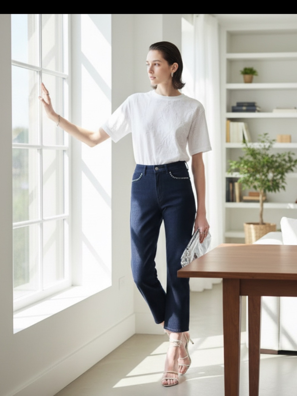 NWT IRO Paris- Fuyuko Straight-Leg Jeans⁠ with Embellished Pockets